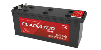 Аккумуляторная батарея GLADIATOR EFB 6CT-140R(4) 140Ач 1050А 516х189х223
