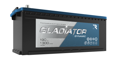 Аккумуляторная батарея GLADIATOR dynamic 6CT-190L(4)-ВЛЧ-ЛШ-0